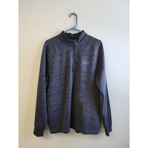 Greg Norman‎ Men's M Blue Fleece Lined Golf Pullover 1/4 Zip Heathered